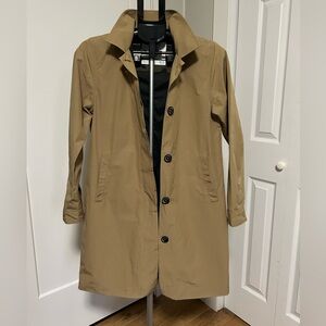 Women’s Hershel Supply Tan Single-Breasted Trench Coat-size small